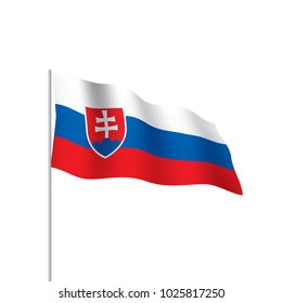 Slovakia flag, vector illustration on a white background