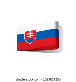 Slovakia flag, vector illustration on a white background