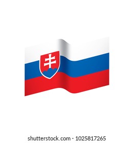 Slovakia flag, vector illustration on a white background