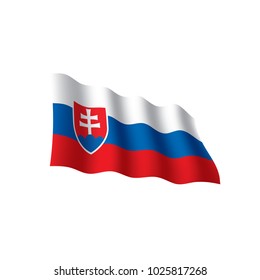 Slovakia flag, vector illustration on a white background