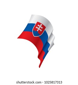 Slovakia flag, vector illustration on a white background