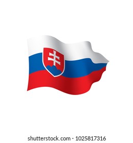 Slovakia flag, vector illustration on a white background