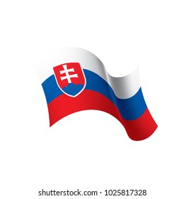 Slovakia flag, vector illustration on a white background