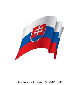Slovakia flag, vector illustration on a white background