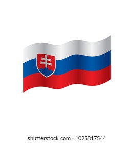 Slovakia flag, vector illustration on a white background