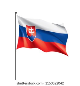 Slovakia flag, vector illustration on a white background