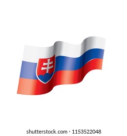 Slovakia flag, vector illustration on a white background