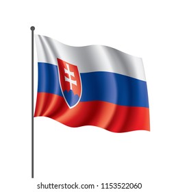 Slovakia flag, vector illustration on a white background