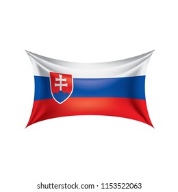 Slovakia flag, vector illustration on a white background