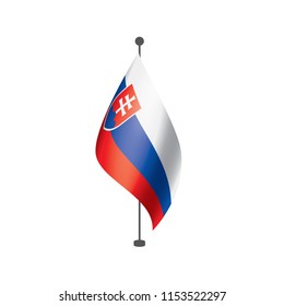 Slovakia flag, vector illustration on a white background