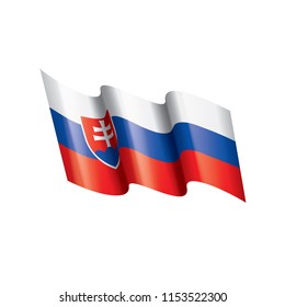 Slovakia flag, vector illustration on a white background