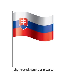 Slovakia flag, vector illustration on a white background