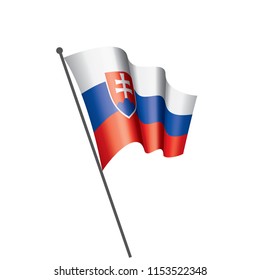 Slovakia flag, vector illustration on a white background