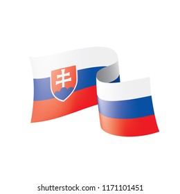 Slovakia flag, vector illustration on a white background