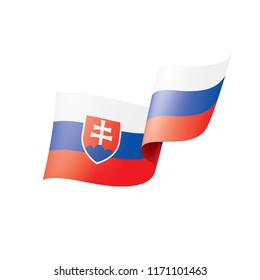 Slovakia flag, vector illustration on a white background