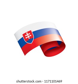Slovakia flag, vector illustration on a white background