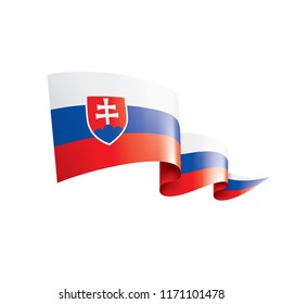 Slovakia flag, vector illustration on a white background