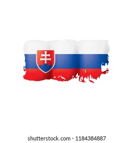 Slovakia flag, vector illustration on a white background.