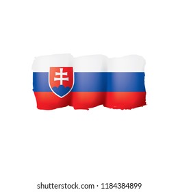 Slovakia flag, vector illustration on a white background.