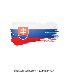 Slovakia flag, vector illustration on a white background.