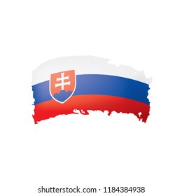 Slovakia flag, vector illustration on a white background.