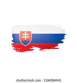 Slovakia flag, vector illustration on a white background.
