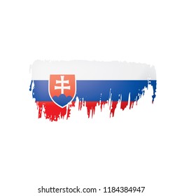 Slovakia flag, vector illustration on a white background.