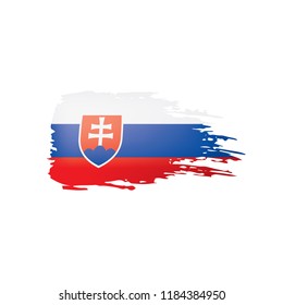 Slovakia flag, vector illustration on a white background.
