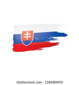 Slovakia flag, vector illustration on a white background.