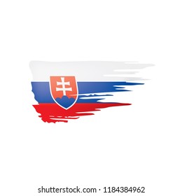 Slovakia flag, vector illustration on a white background.