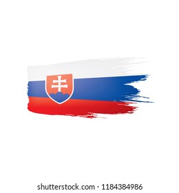 Slovakia flag, vector illustration on a white background.