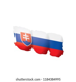 Slovakia flag, vector illustration on a white background.