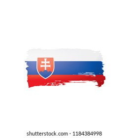 Slovakia flag, vector illustration on a white background.