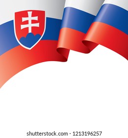Slovakia flag, vector illustration on a white background