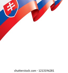 Slovakia flag, vector illustration on a white background