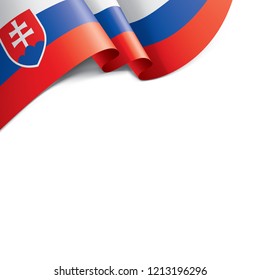 Slovakia flag, vector illustration on a white background