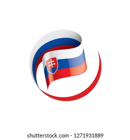 Slovakia flag, vector illustration on a white background