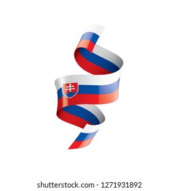 Slovakia flag, vector illustration on a white background