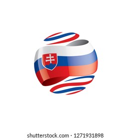 Slovakia flag, vector illustration on a white background