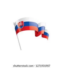 Slovakia flag, vector illustration on a white background
