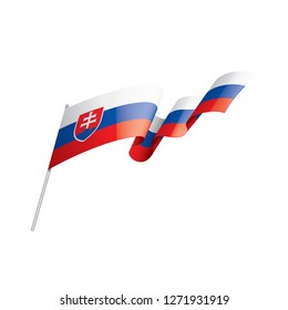 Slovakia flag, vector illustration on a white background