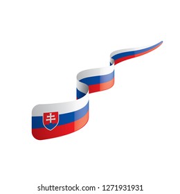 Slovakia flag, vector illustration on a white background