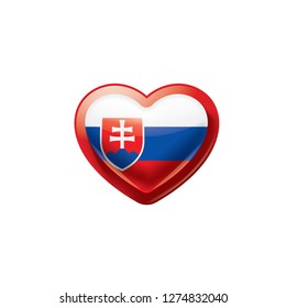 Slovakia flag, vector illustration on a white background