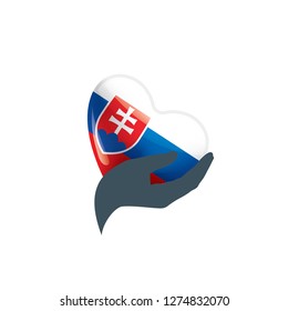 Slovakia flag, vector illustration on a white background
