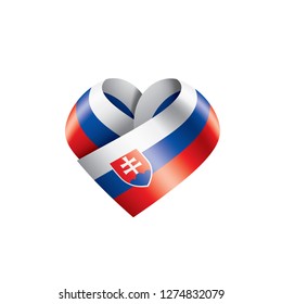 Slovakia flag, vector illustration on a white background