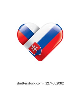 Slovakia flag, vector illustration on a white background