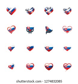 Slovakia flag, vector illustration on a white background