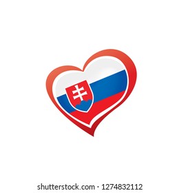 Slovakia flag, vector illustration on a white background