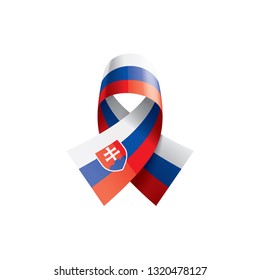 Slovakia flag, vector illustration on a white background
