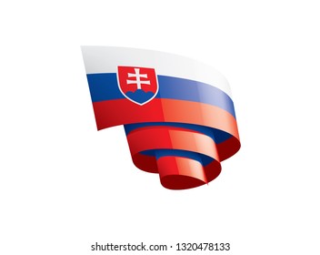 Slovakia flag, vector illustration on a white background